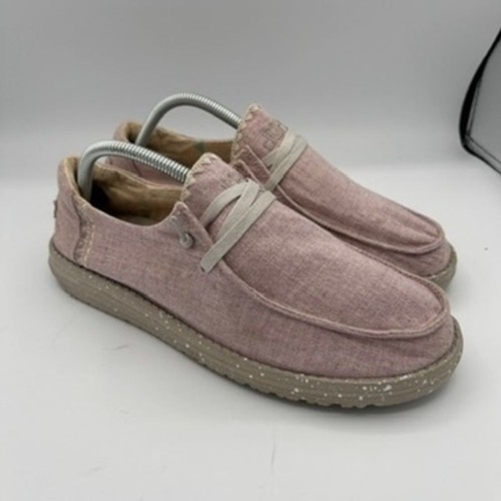 Hey Dude Wendy Loafers Women Sz 10 Pumice Pink Slip On Comfort Shoes